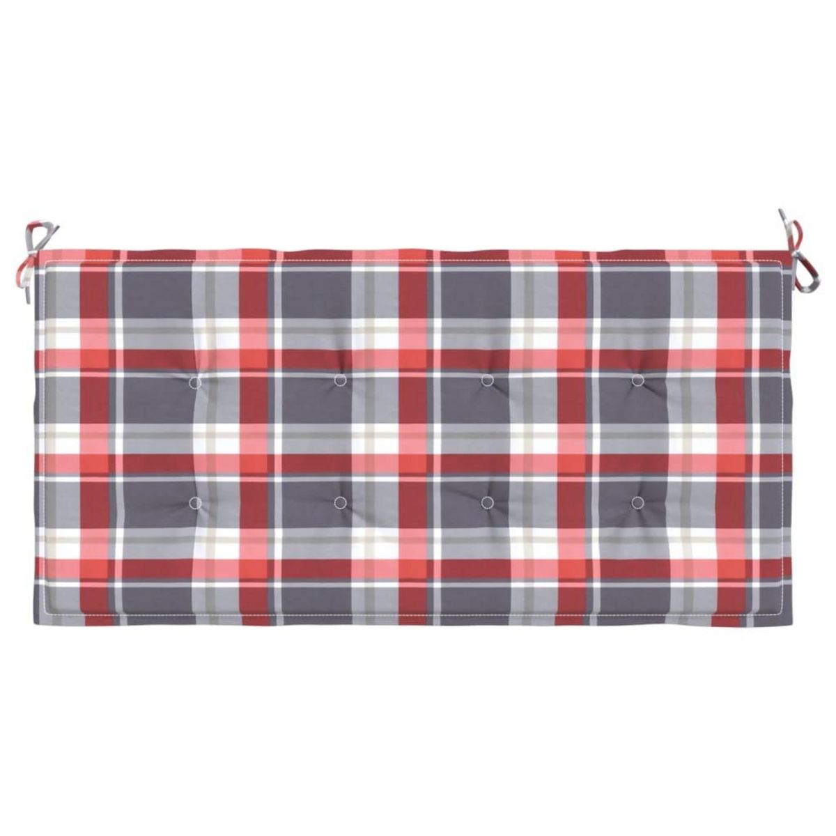 VIDAXL Coussin de banc de jardin motif a carreaux rouges 100x50x3cm