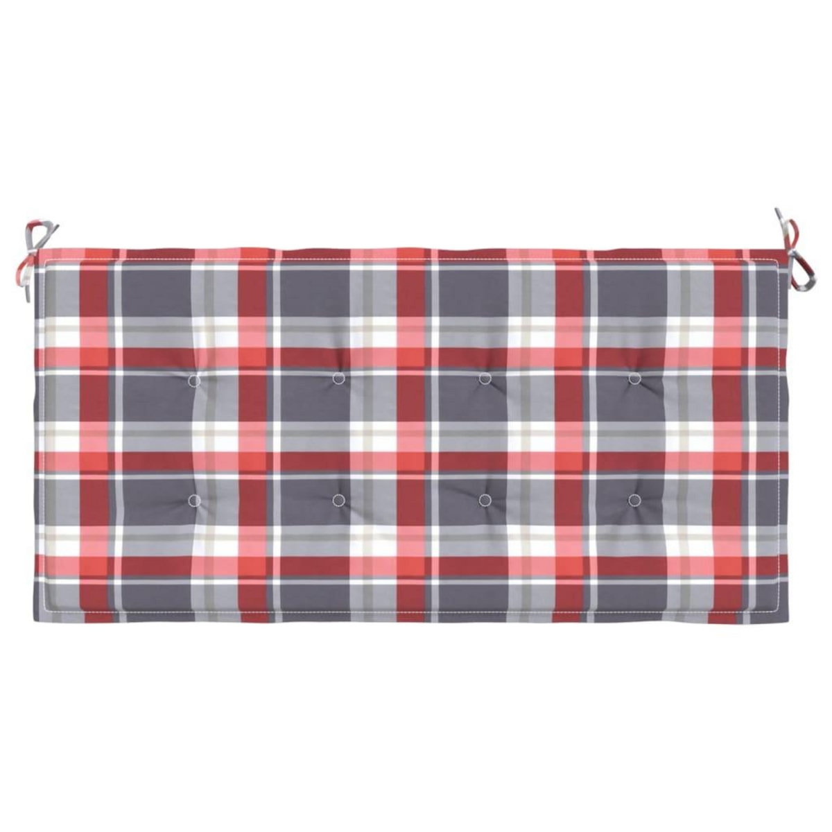 VIDAXL Coussin de banc de jardin motif a carreaux rouges 100x50x3cm