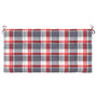 Voir la diapositive 4 : VIDAXL Coussin de banc de jardin motif a carreaux rouges 100x50x3cm