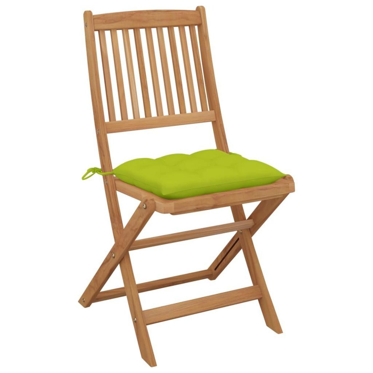 VIDAXL Chaises pliables de jardin lot de 8 avec coussins Bois d'acacia
