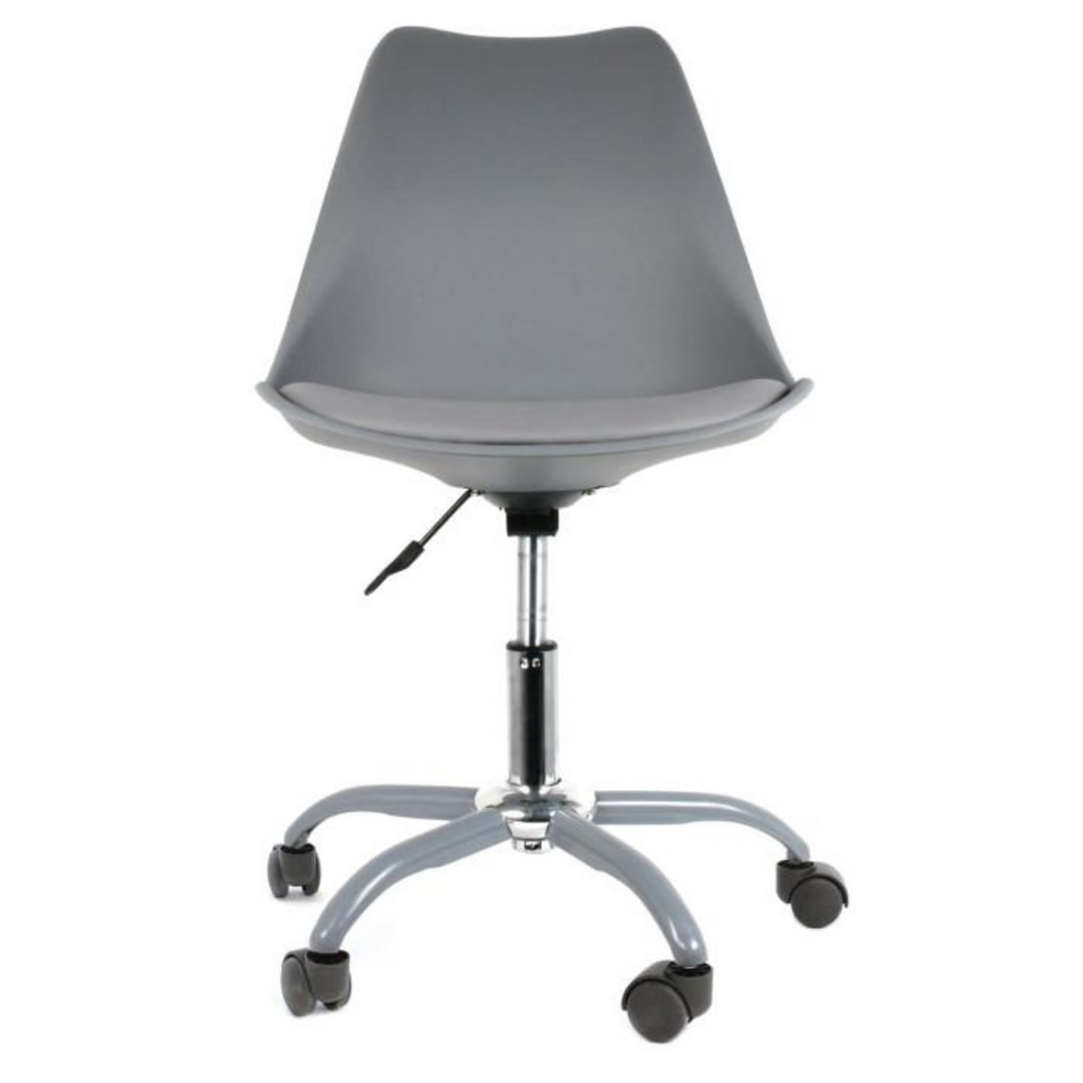 Paris Prix Lot de 2 Chaises à Roulettes  Kiruna  92cm Gris