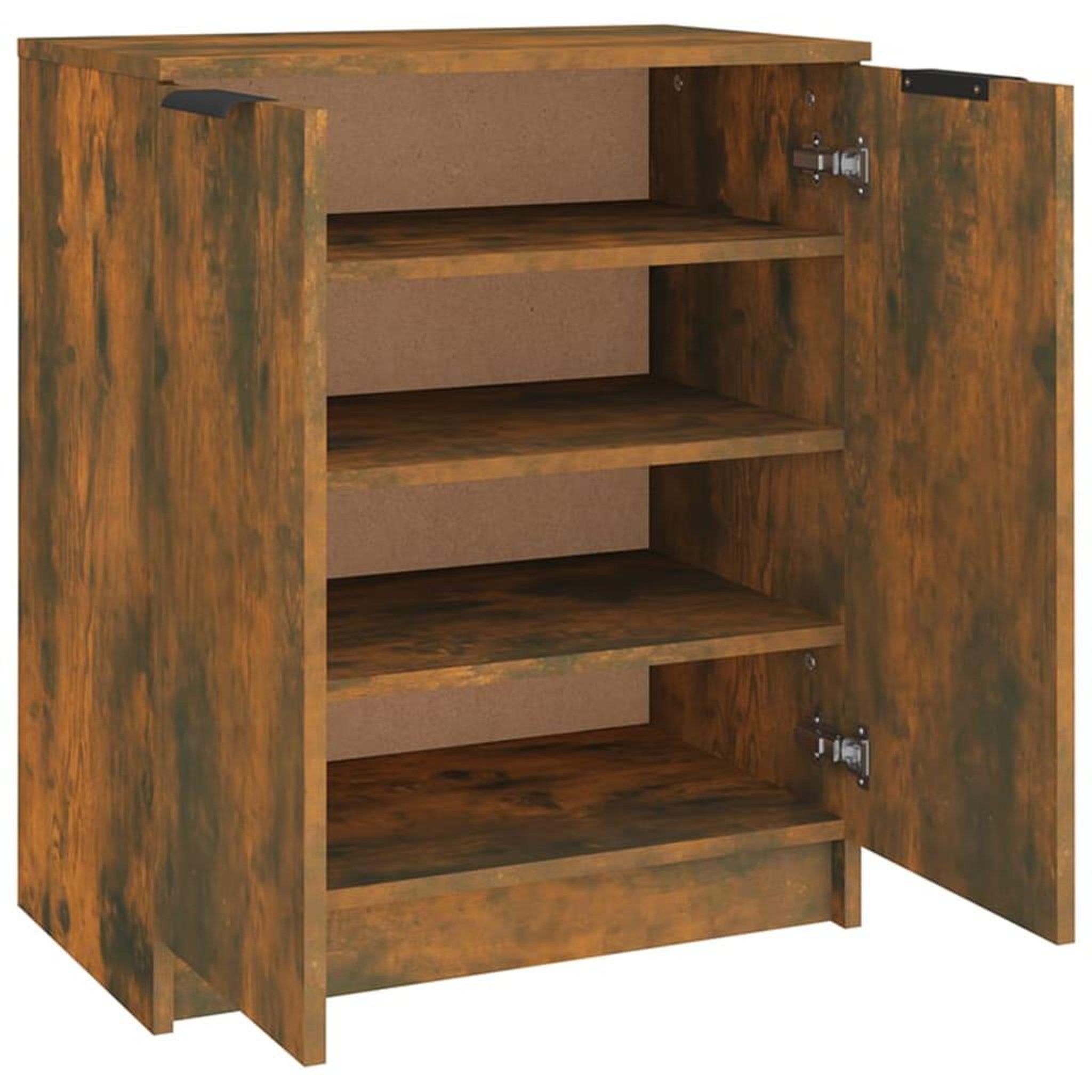 Voir la diapositive 5 : VIDAXL Meuble a chaussures Chene fume 59x35x70 cm Bois d'ingenierie