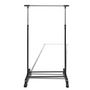 Voir la diapositive 2 : VIDAXL Porte manteaux réglables 2 pcs 1 rail d accrochage