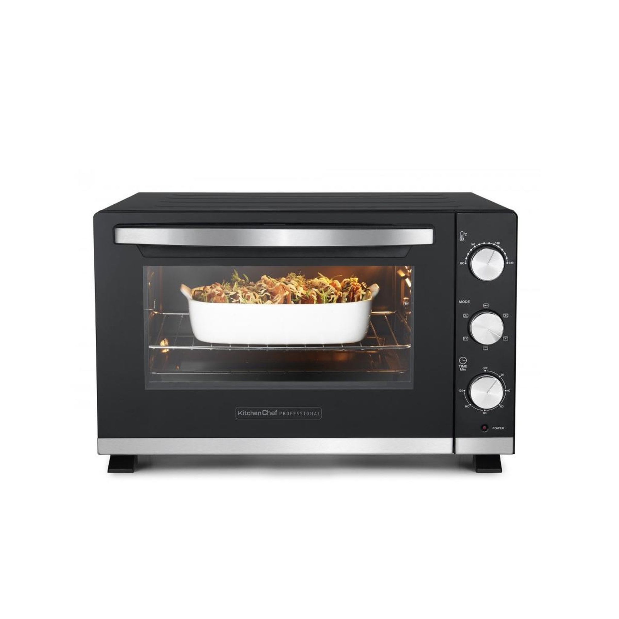 Voir la diapositive 3 : Kitchen chef Mini four électrique multifonction 38l 1800w noir - kc.four381