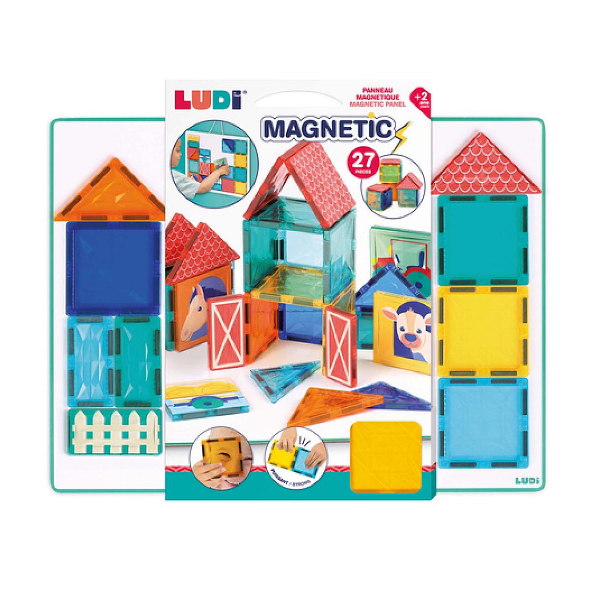 Voir la diapositive 4 : LUDI Paneau Magnetique - 27 pieces