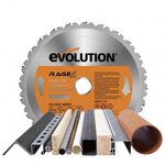 CENTRALE BRICO Lame carbure coupe multimatériau EVOLUTION pour scie à onglet, Diam.210 mm