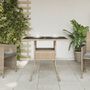 Voir la diapositive 3 : VIDAXL Table de jardin dessus en verre beige 80x80x75cm resine tressee