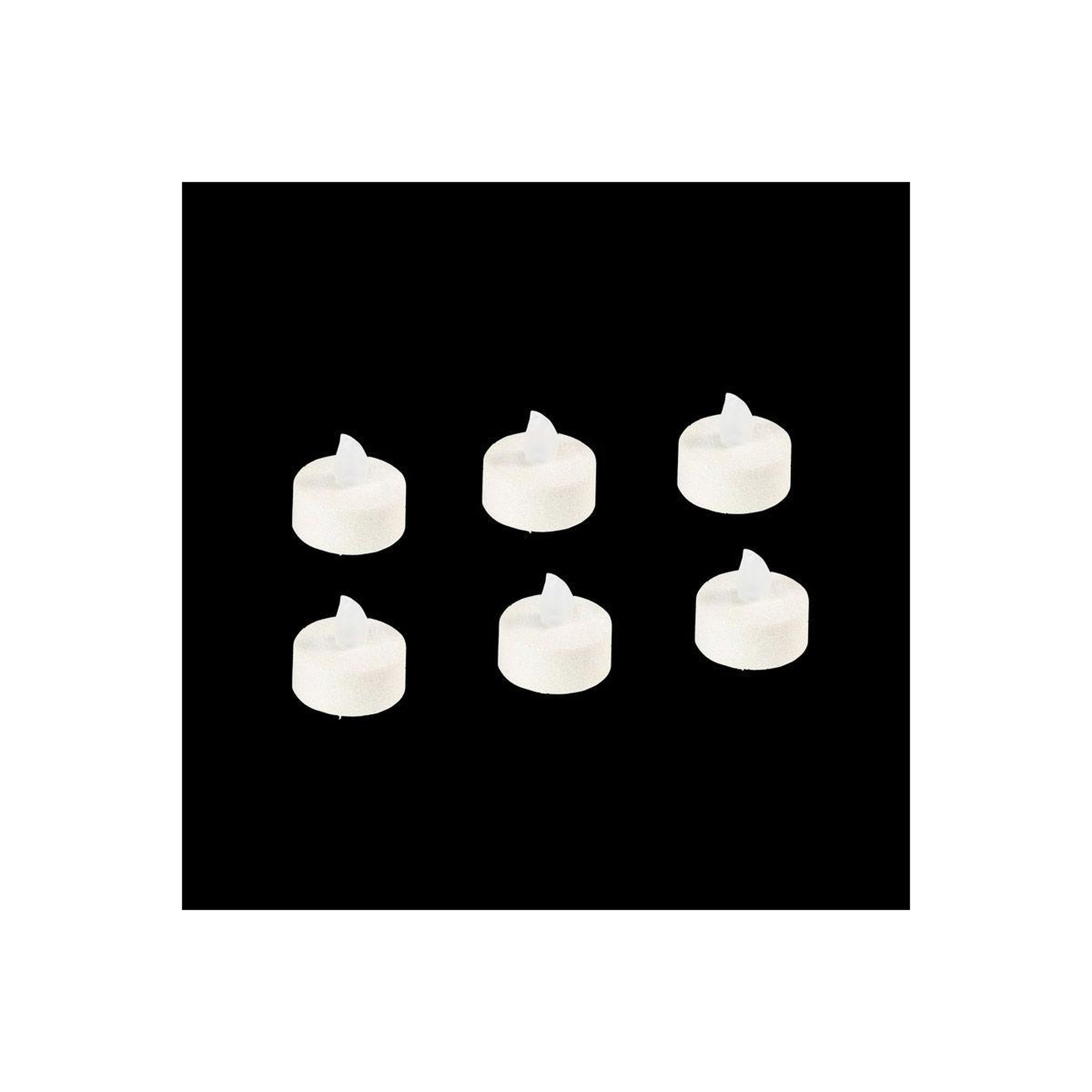 Voir la diapositive 2 : FEERIC LIGHT & CHRISTMAS Lot de 6 Bougies Led  Colorama  4cm Blanc