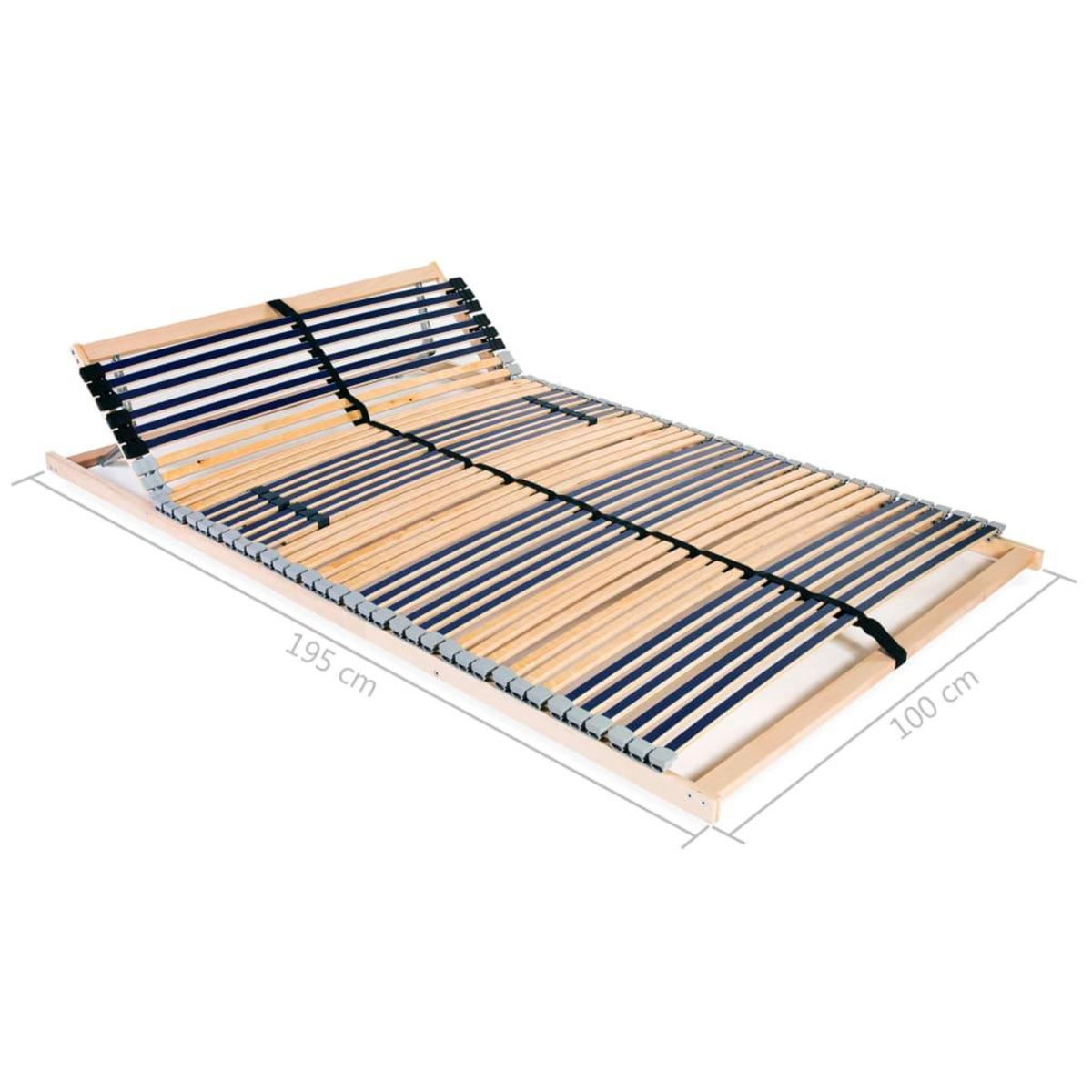 VIDAXL Sommier a lattes sans matelas avec 42 lattes 7 zones 100x200 cm