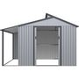 Voir la diapositive 3 : Habitat et Jardin Abri de jardin métal avec pergola  Madras  - 9.12 m² - 355 x 257 x 237 cm - Gris