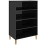 Voir la diapositive 2 : VIDAXL Buffet noir brillant 57x35x90 cm bois d'ingenierie