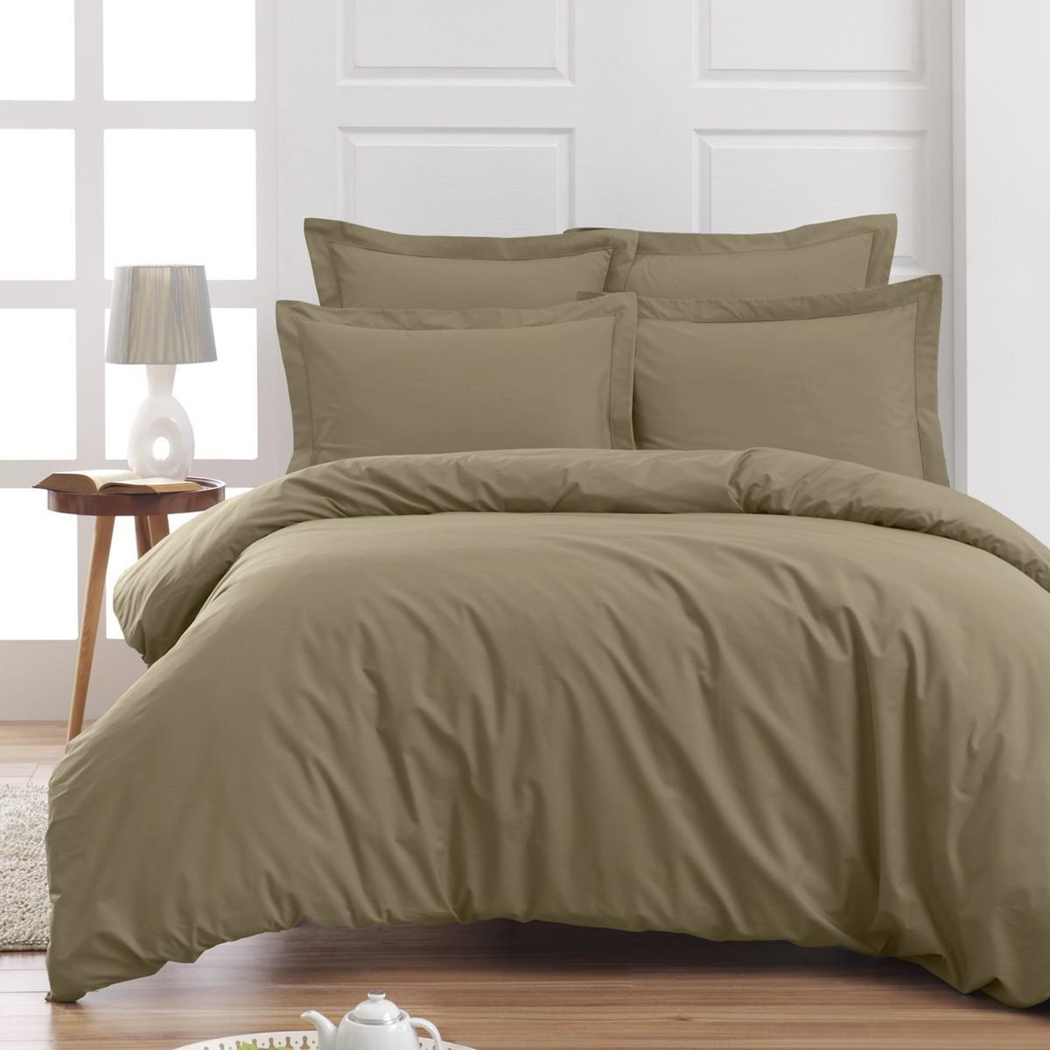 Voir la diapositive 2 : Sensei Maison Taie de traversin en percale de coton SOFT PERCALE - 45x185 cm