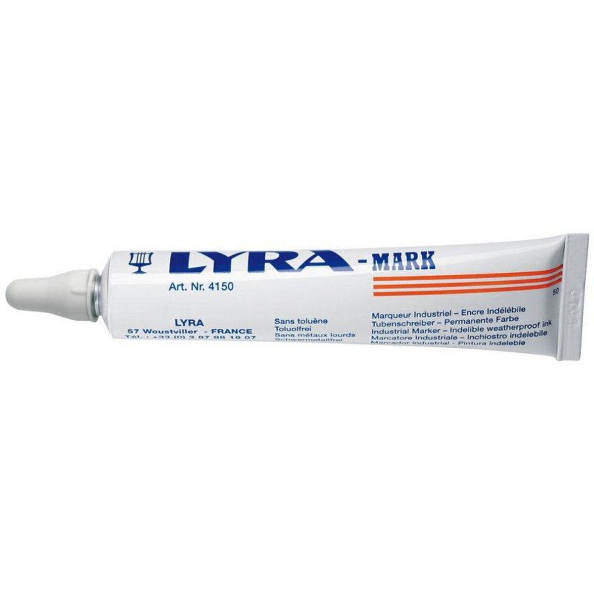 Lyra Marqueur à bille blanc 50 ml