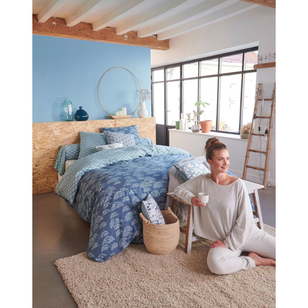 ACTUEL Housse de couette en coton fantaisie FRIVOLE