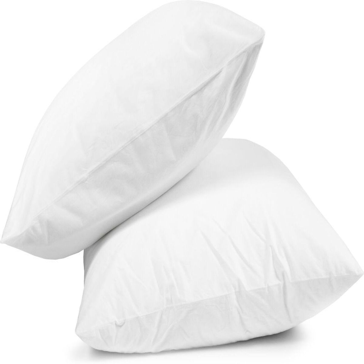 Home collection Lot de 2 oreillers blanc 60x60cm 100% coton fabrication francaise