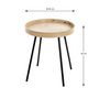 Voir la diapositive 4 : Paris Prix Table d'Appoint avec Rebord  Miranda  45cm Chêne & Noir