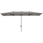Voir la diapositive 1 : OUTSUNNY Parasol de jardin grande taille dim. 4,51 x 2,64 m manivelle alu métal polyester haute densité UPF 50+ gris