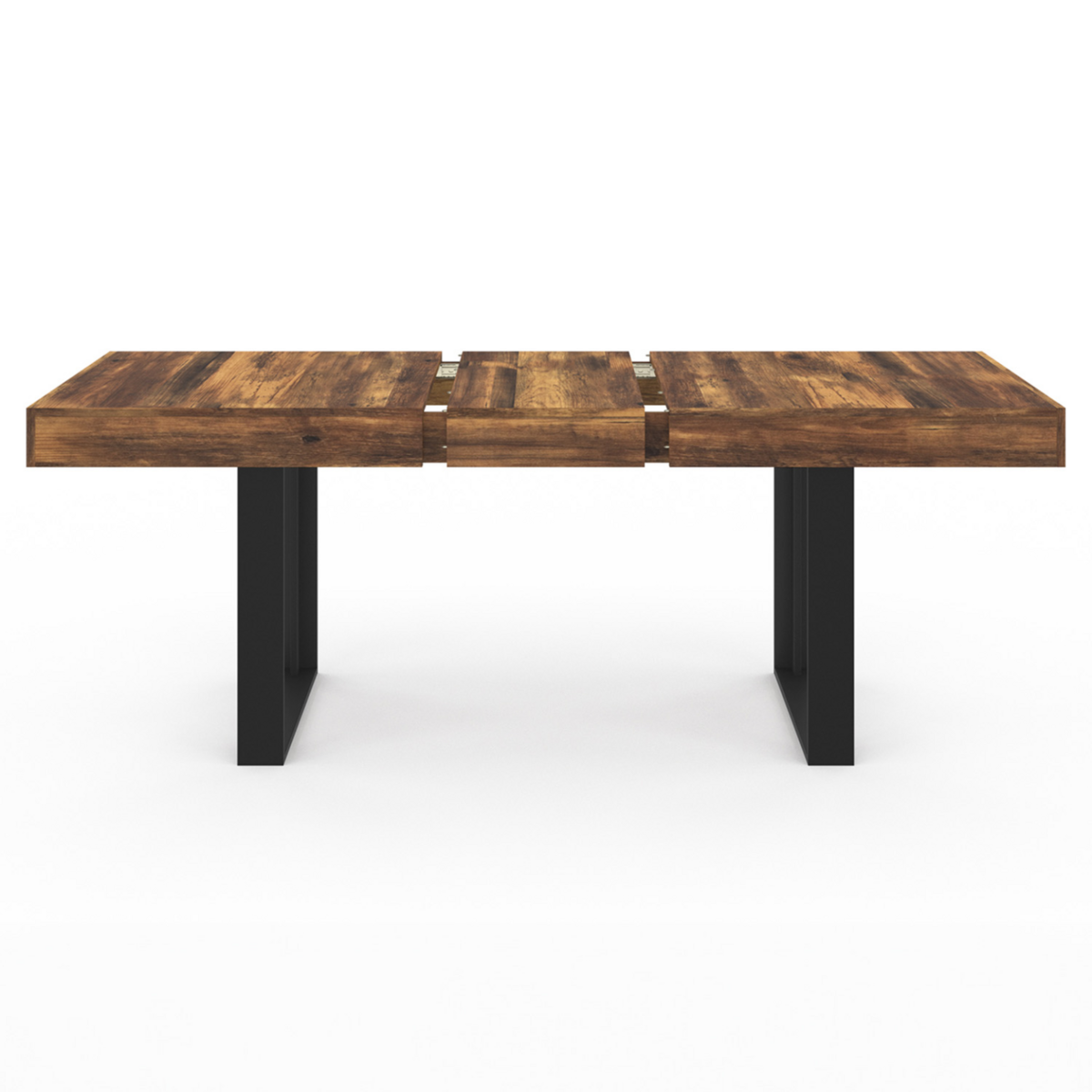 ID MARKET Table à manger extensible rectangle PHOENIX 4-8 personnes bois plateau HAWKINS 160-200 cm