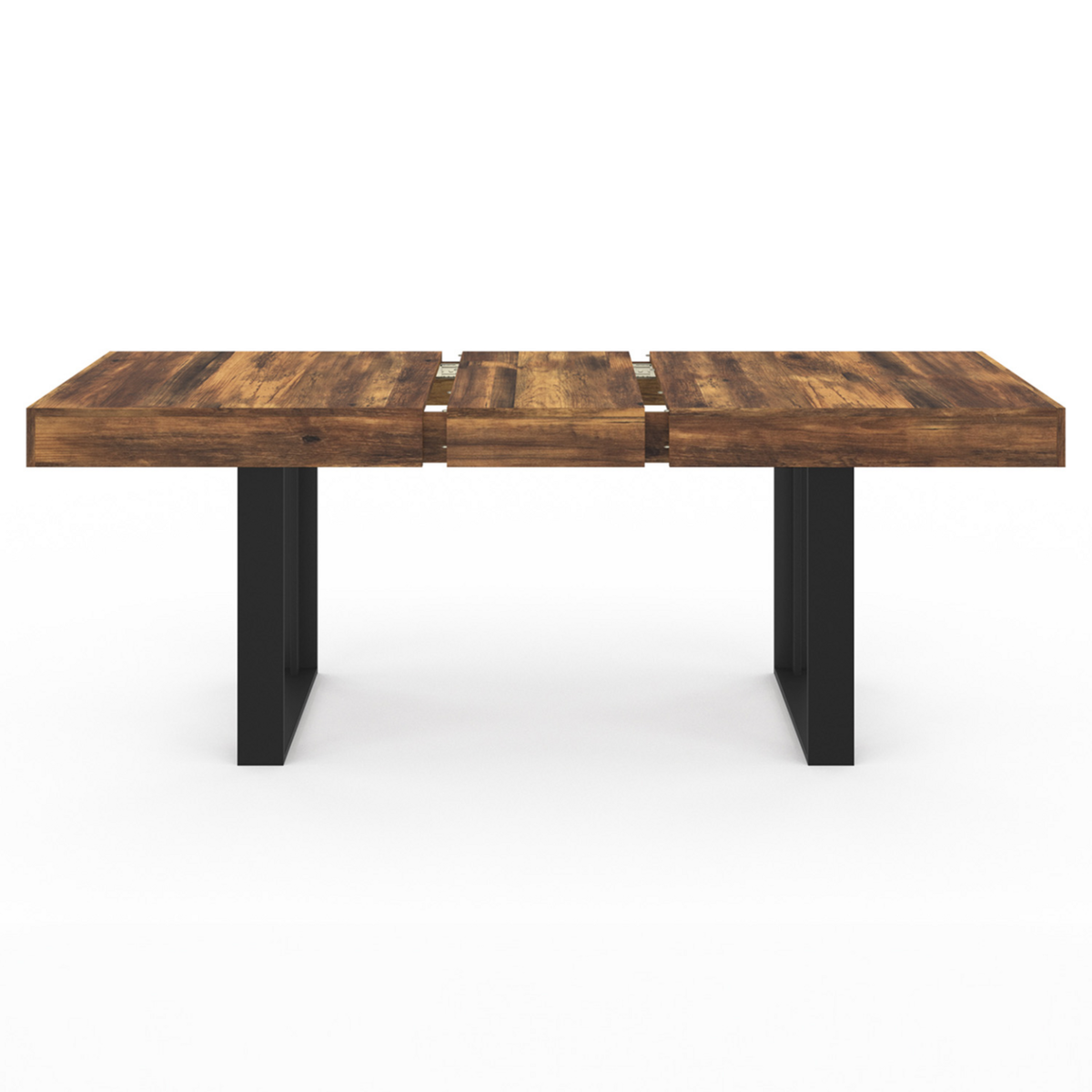 ID MARKET Table à manger extensible rectangle PHOENIX 4-8 personnes bois plateau HAWKINS 160-200 cm