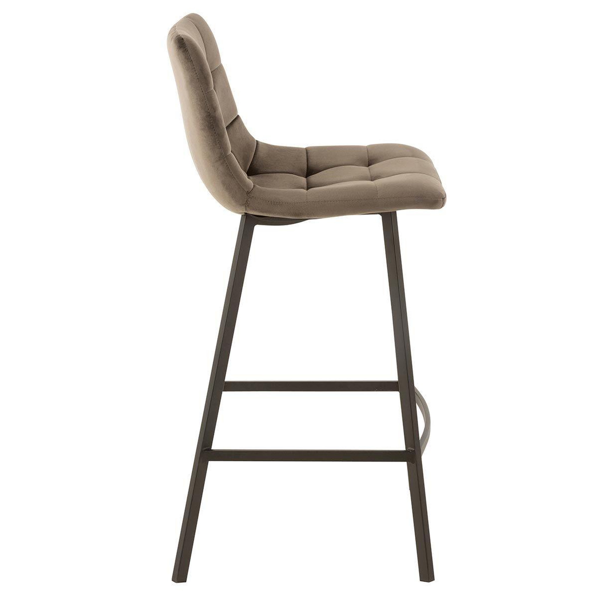 Voir la diapositive 3 : J-LINE Chaise de bar design  olivier  95cm gris foncé