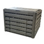 Voir la diapositive 1 : Belli Composteur modulable résine - Imitation bois Taupe - 400L - COMPOST'WOOD