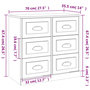 Voir la diapositive 6 : VIDAXL Buffet blanc 70x35,5x67,5 cm bois d'ingenierie
