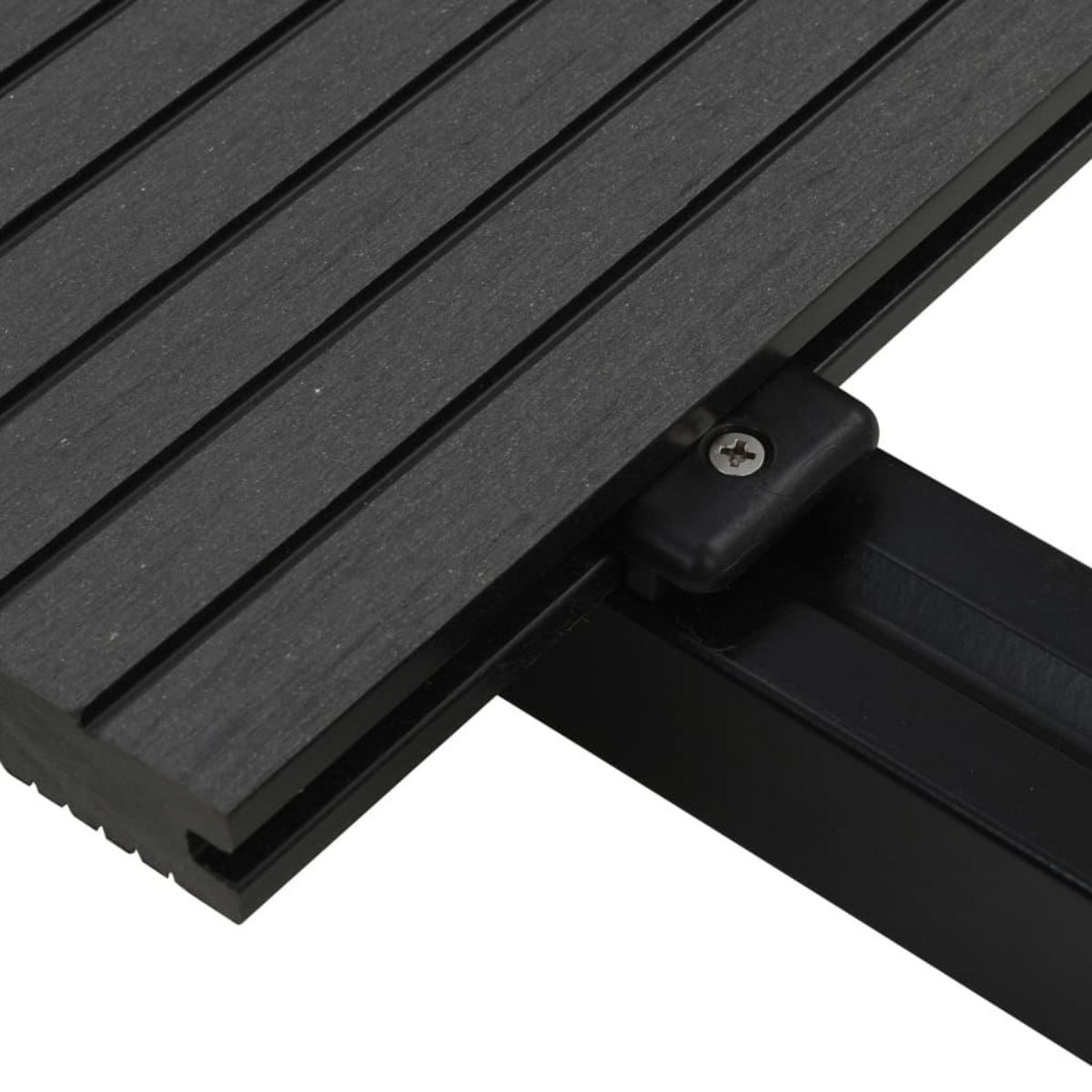 VIDAXL Panneaux de terrasse solides et accessoires WPC 15 m^2 4 m Noir