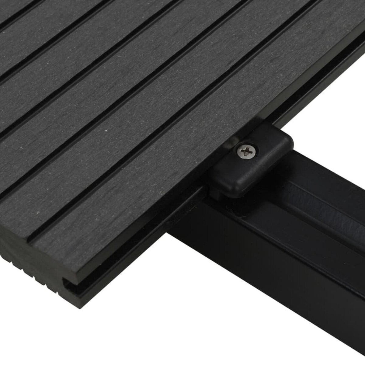 VIDAXL Panneaux de terrasse solides et accessoires WPC 15 m^2 4 m Noir