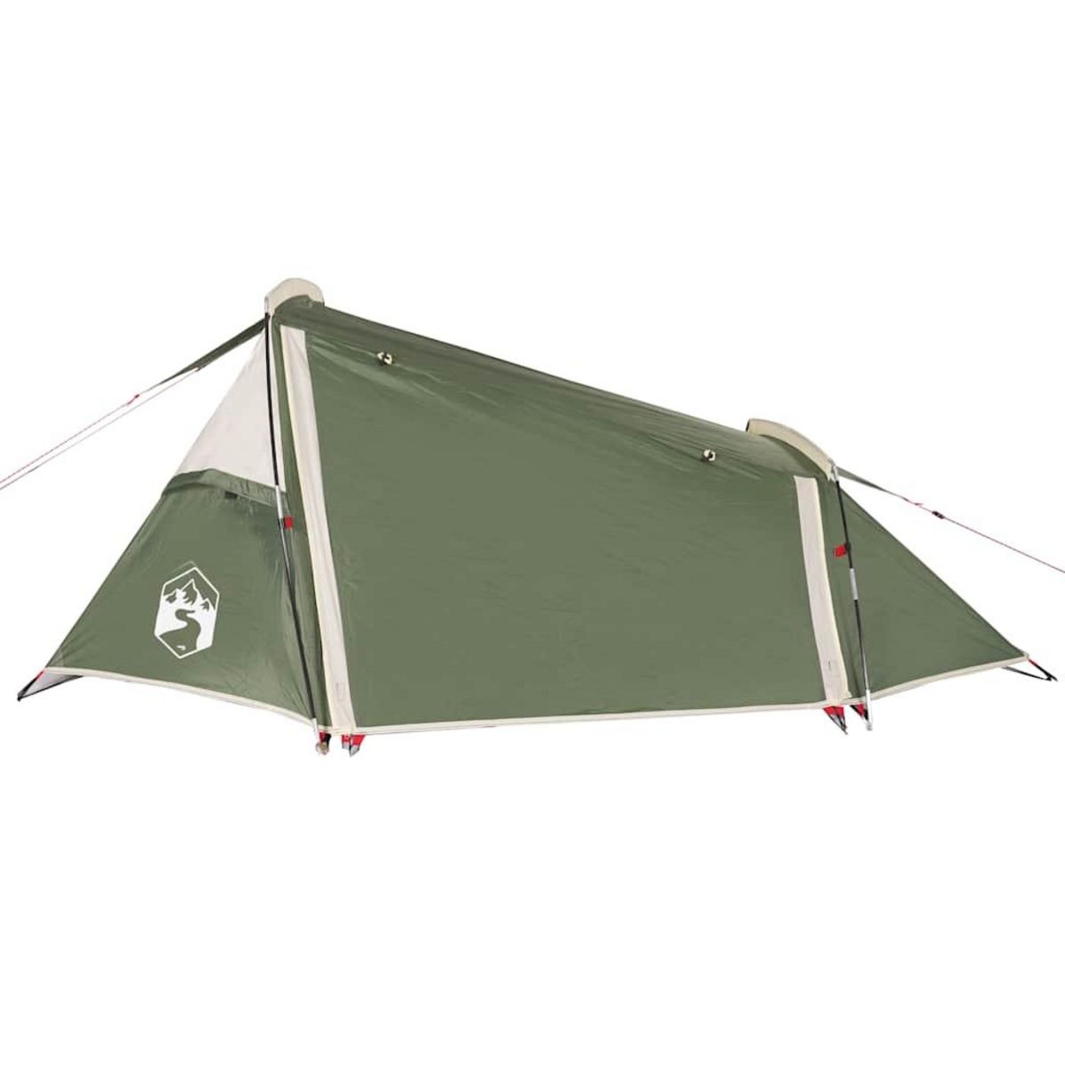 VIDAXL Tente de camping tunnel 2 personnes vert impermeable