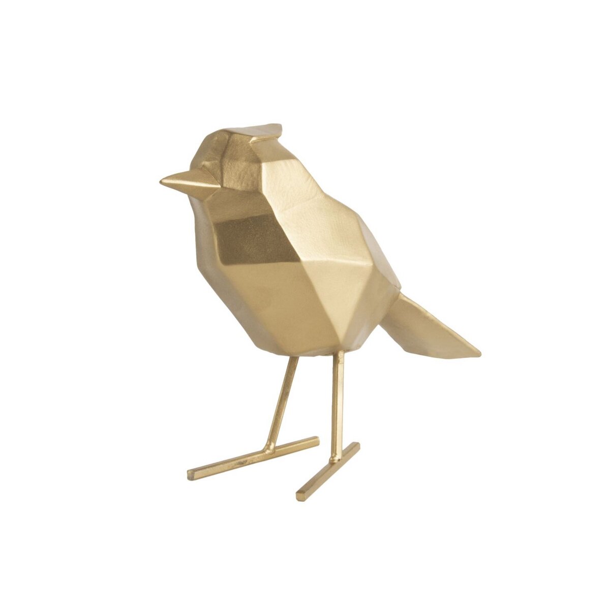 PRESENT TIME Statuette de décoration oiseau en Polyrésine - Doré