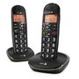 Voir la diapositive 1 : Doro Téléphone sans fil duo dect noir - phoneeasy100wduo