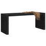 Voir la diapositive 3 : VIDAXL Banc de jardin extensible noir 212,5x40,5x45 cm bois massif pin