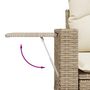 Voir la diapositive 3 : VIDAXL Salon de jardin avec coussins 9 pcs beige resine tressee