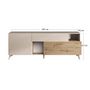 Voir la diapositive 5 : BEST MOBILIER Estelle - meuble tv - 2 portes et 1 tiroir - 181 cm