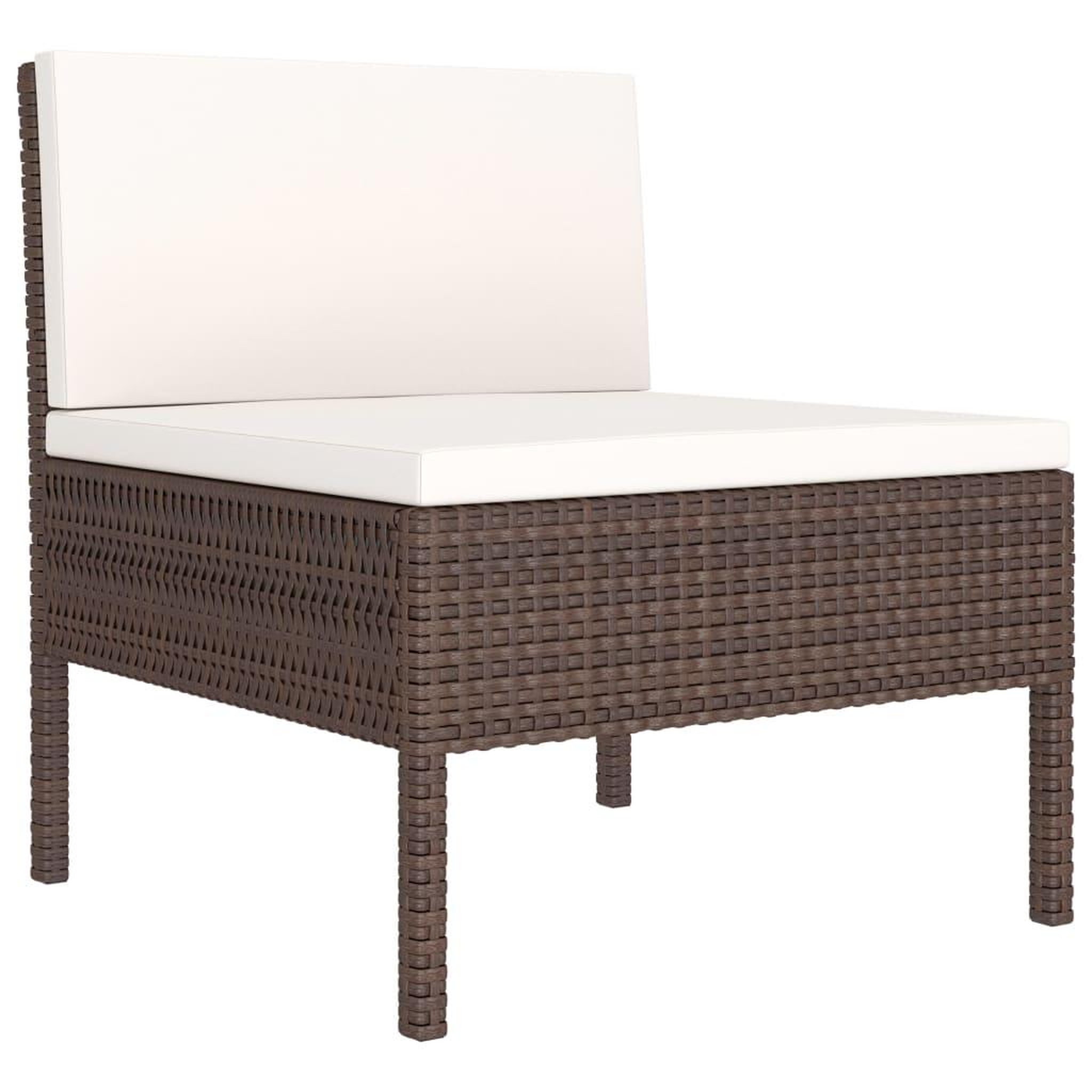 Voir la diapositive 3 : VIDAXL Salon de jardin 10 pcs avec coussins Resine tressee Marron