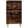 Voir la diapositive 5 : VIDAXL Table de chevet avec pieds en bois solide Chêne fumé 40x35x69cm