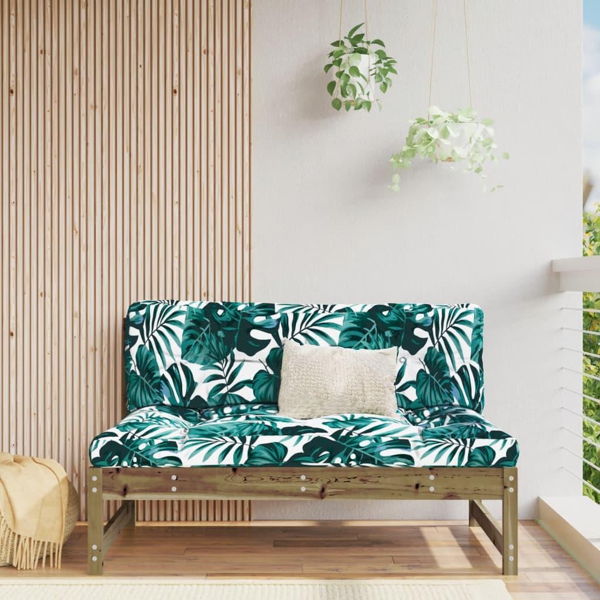 VIDAXL Canape central de jardin 120x80 cm bois de pin impregne