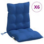 Voir la diapositive 2 : VIDAXL Coussins de chaise a dossier bas lot de 6 bleu royal