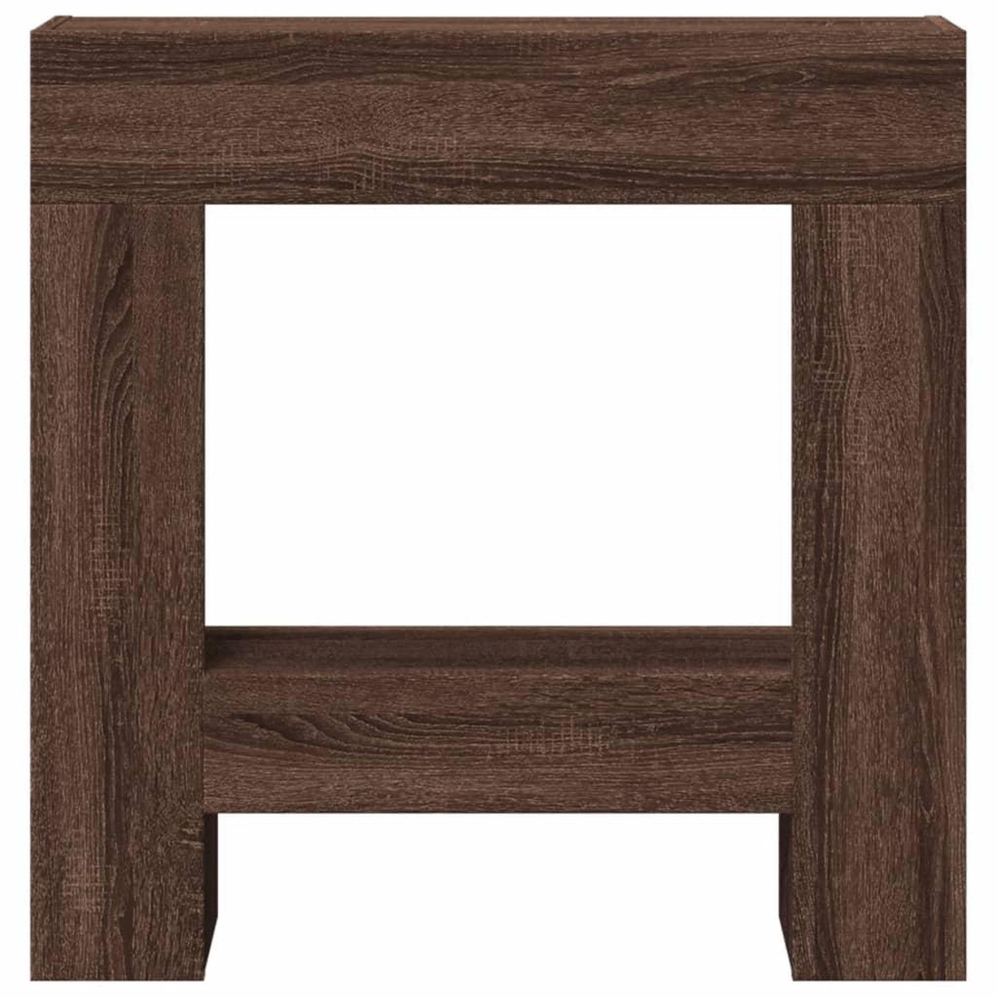 Voir la diapositive 4 : VIDAXL Cadre de cheminee chene marron 81x18x82 cm bois d'ingenierie