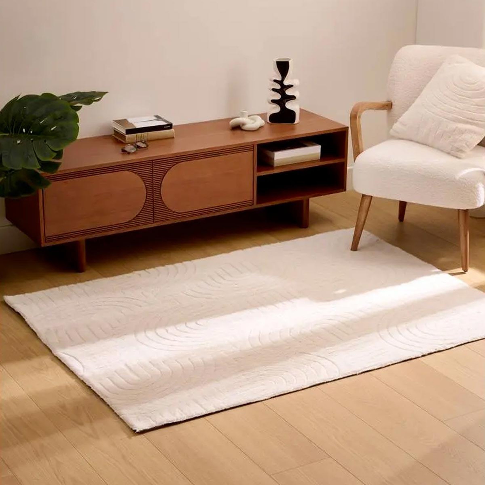 Voir la diapositive 4 : ATMOSPHERA Tapis imitation fourrure  arka  120x170cm ivoire