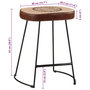 Voir la diapositive 6 : VIDAXL Tabourets de bar lot de 2 marron fonce 40x29,5x53 cm