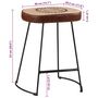 Voir la diapositive 6 : VIDAXL Tabourets de bar lot de 2 marron fonce 40x29,5x53 cm