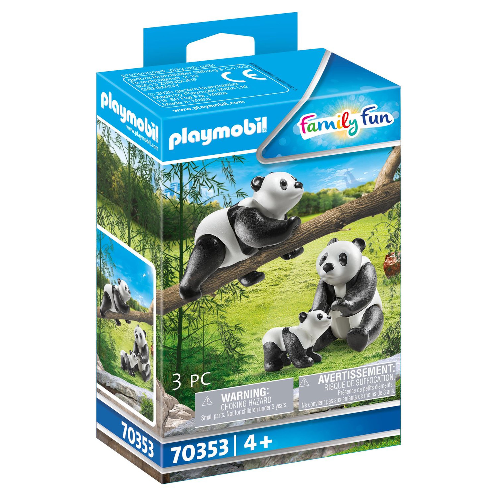 Voir la diapositive 1 : PLAYMOBIL 70353 - Family Fun - Couple de pandas avec bébé