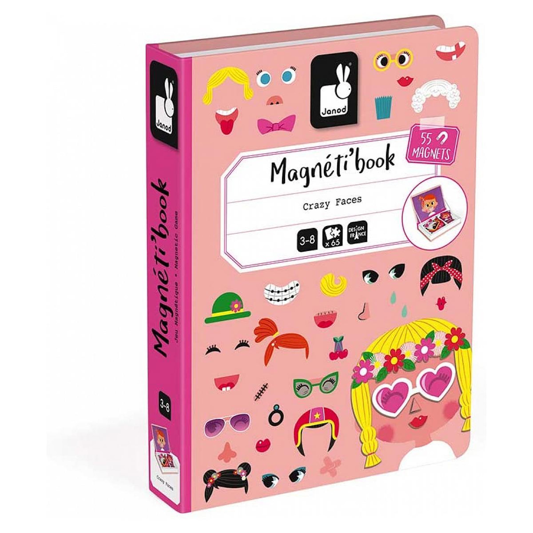 Voir la diapositive 2 : Juratoys-Janod Magneti book crazy faces fille