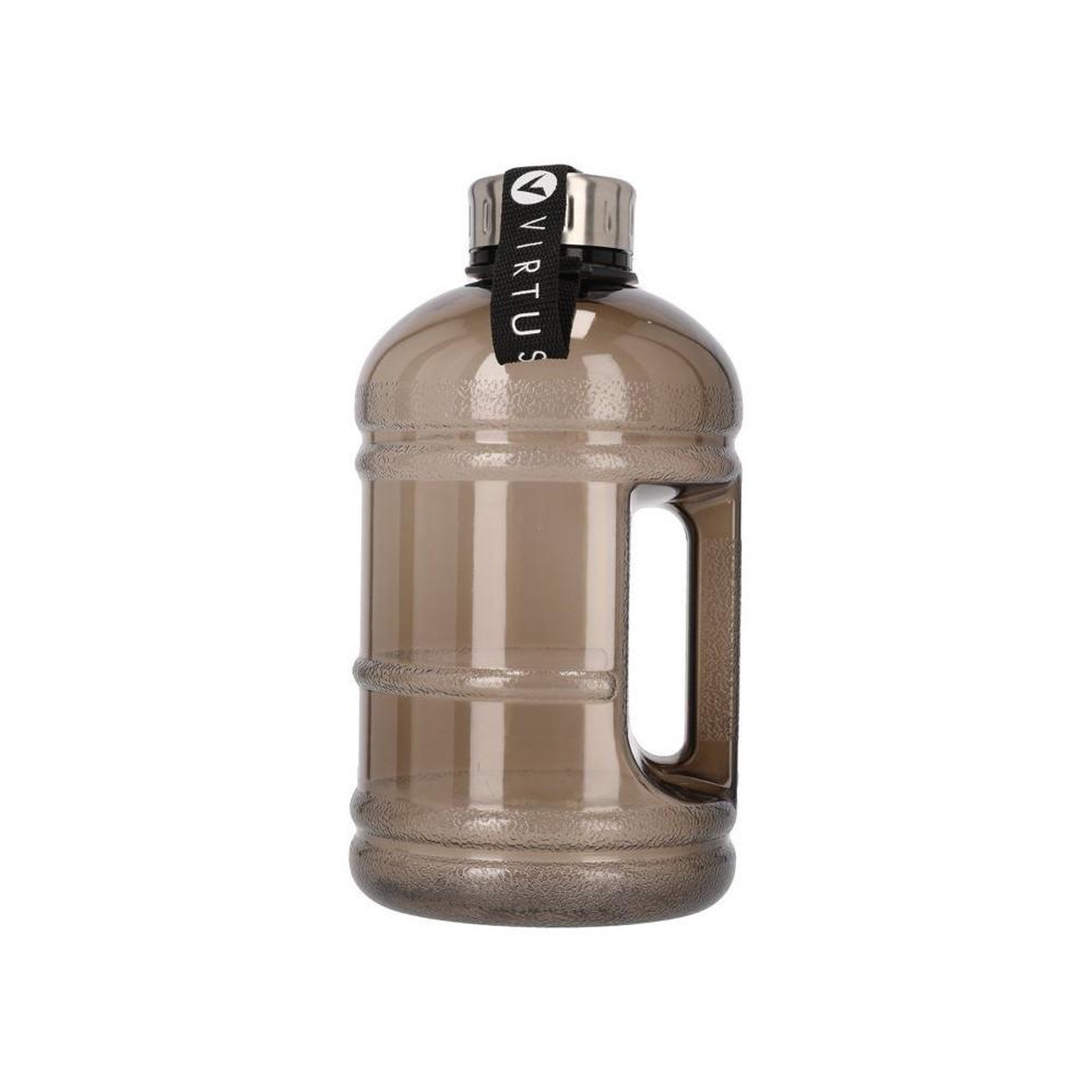 Bouteille de sport 1,9 l virtus stangi, bronze fumé, bouchon à vis étanche, poignée intégrée et dragonne