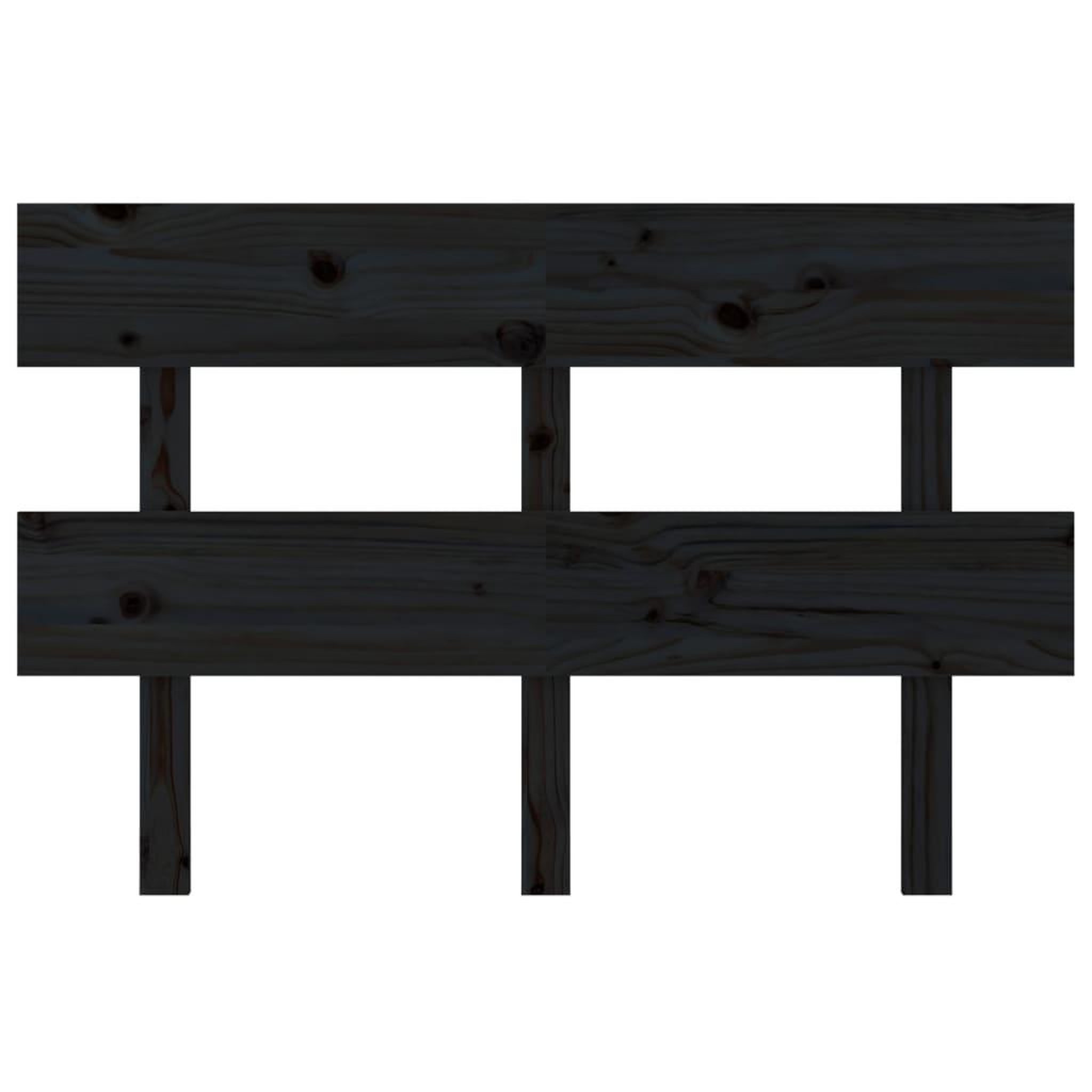 Voir la diapositive 3 : VIDAXL Tete de lit Noir 144x3x81 cm Bois massif de pin