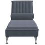 Voir la diapositive 4 : VIDAXL Chaise longue de massage avec traversin gris fonce velours