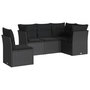 Voir la diapositive 2 : VIDAXL Salon de jardin 5 pcs avec coussins noir resine tressee