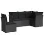 Voir la diapositive 2 : VIDAXL Salon de jardin 5 pcs avec coussins noir resine tressee