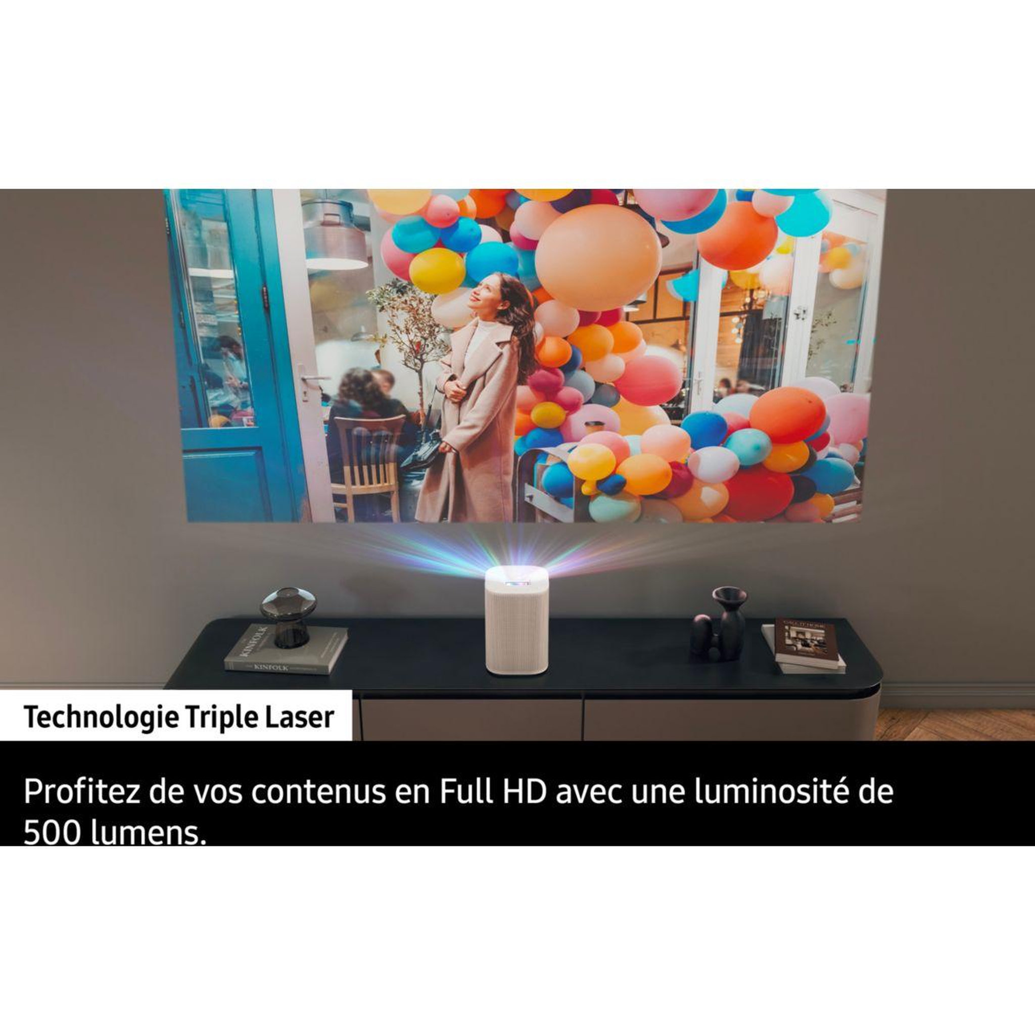 Voir la diapositive 4 : Samsung Vidéoprojecteur portable the premiere 5 lpf5d ultra-courte